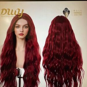 DWY synthetic wig-Maren red long 24in wavy wig